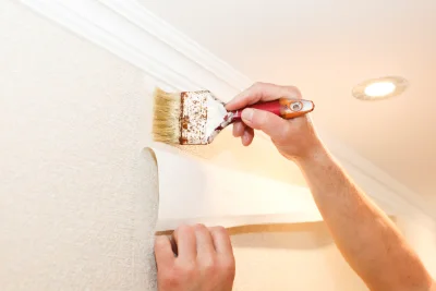 Pose de papier peint à Barou-en-Auge — revêtements muraux et toiles de verre